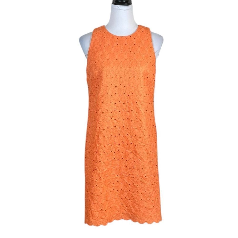 W‎ By WORTH Mimosa Circle Lace Scallop Hem Sleeveless Dress, Size 4, NWT
